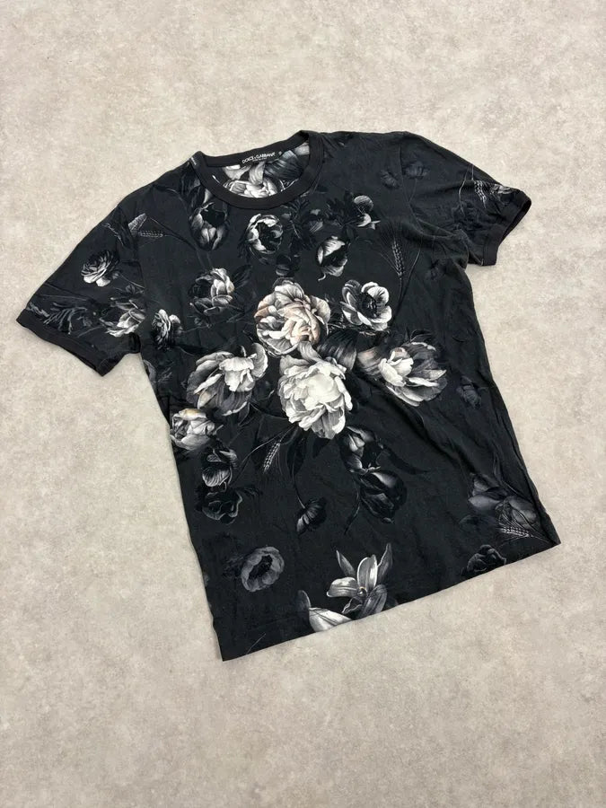 2010s Dolce & Gabbana Black Floral T-Shirt uzQUYfx 3