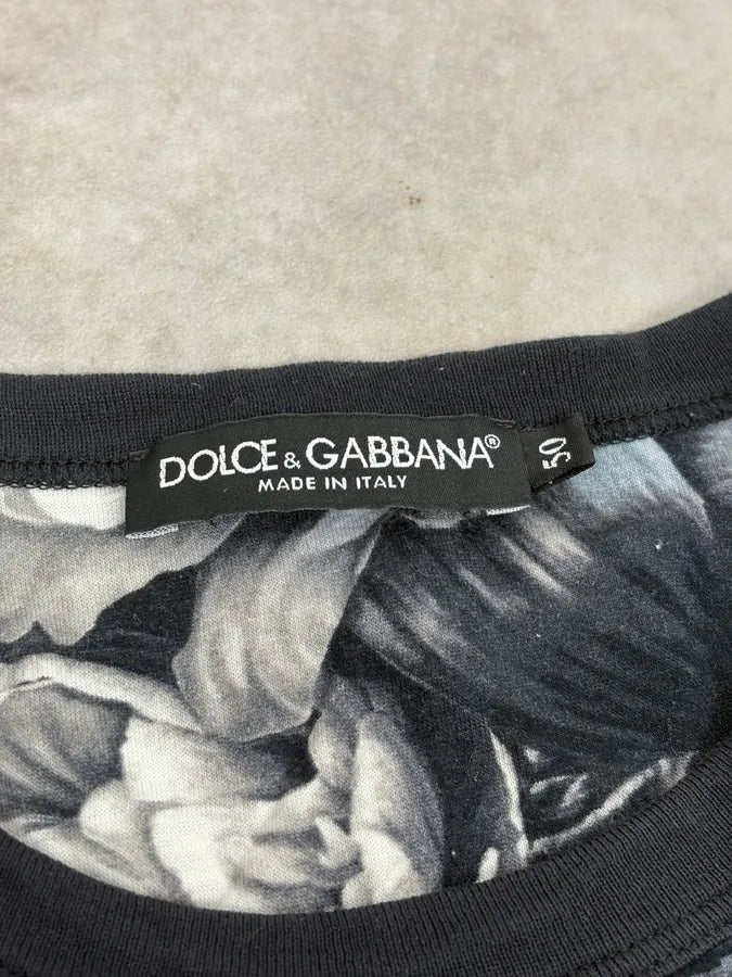2010s Dolce & Gabbana Black Floral T-Shirt uzQUYfx 6