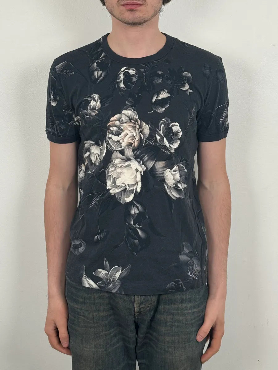 2010s Dolce & Gabbana Black Floral T-Shirt uzQUYfx 1