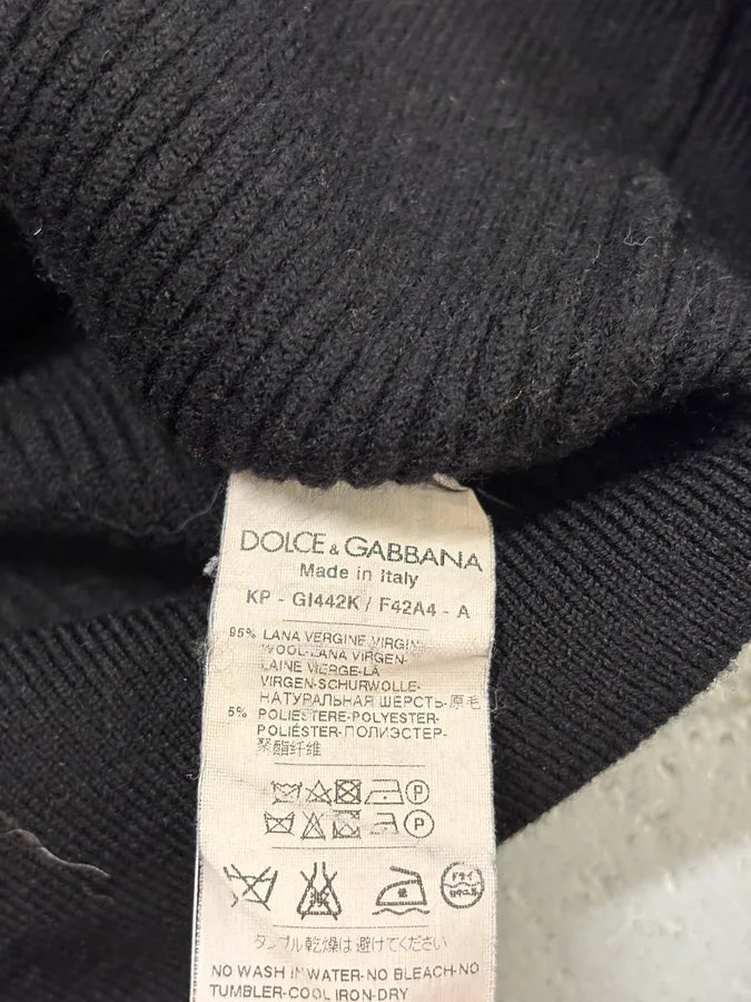 2010s Dolce & Gabbana Black Henley Sweater rNJsMTy 9