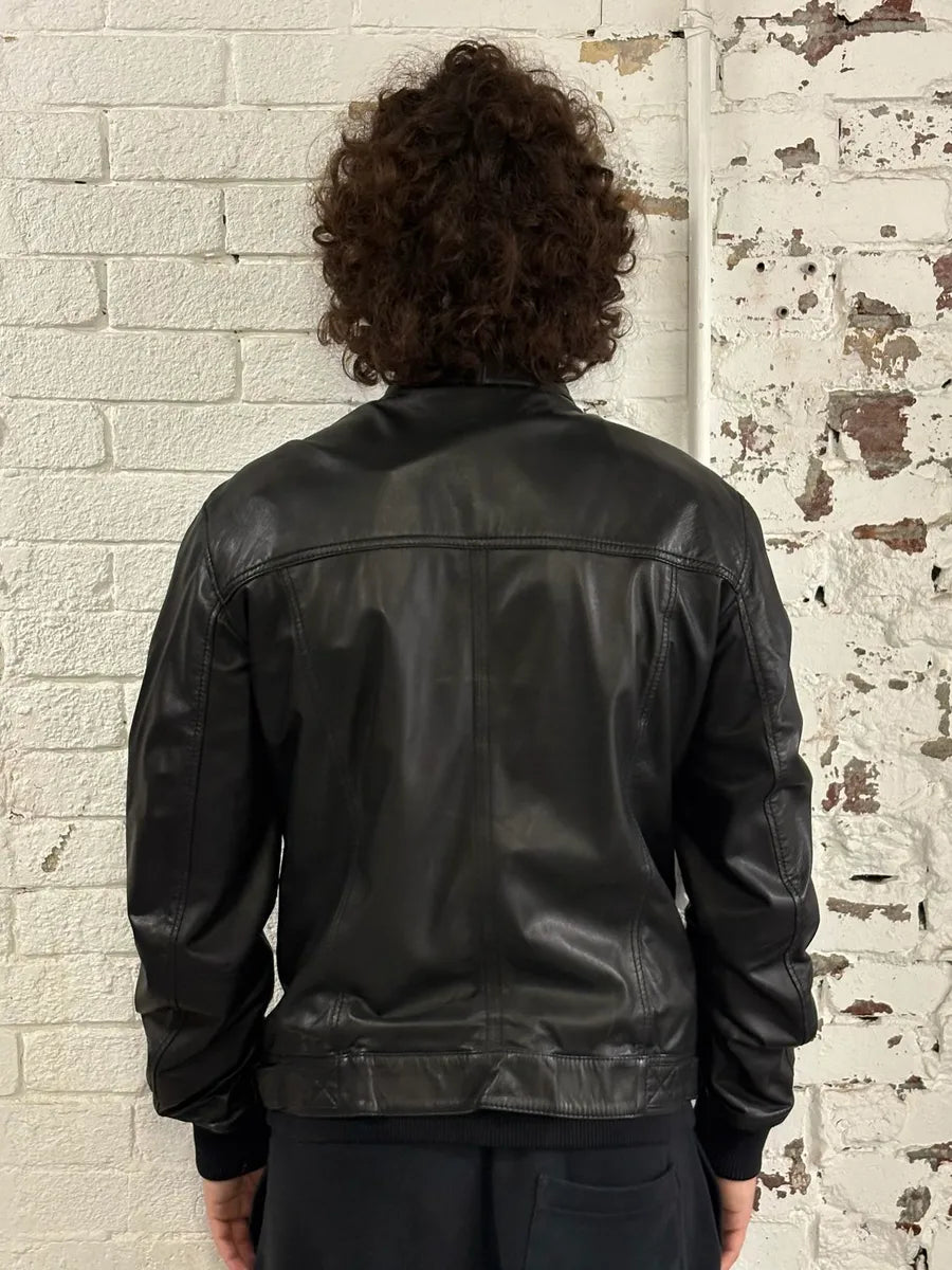 2010s Dolce & Gabbana Black Leather Biker Jacket WtZzYTC 2