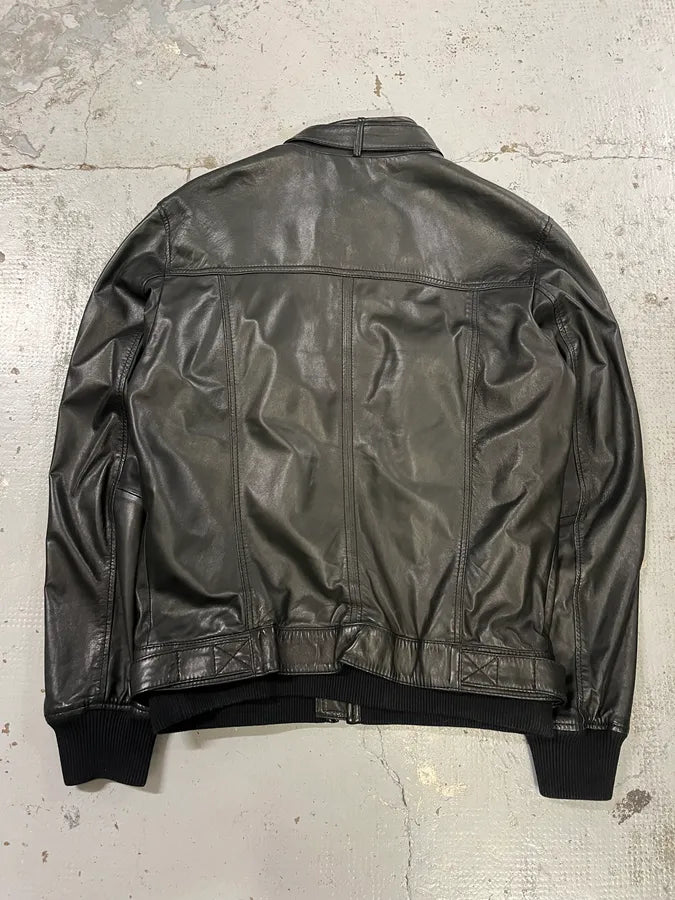 2010s Dolce & Gabbana Black Leather Biker Jacket WtZzYTC 6
