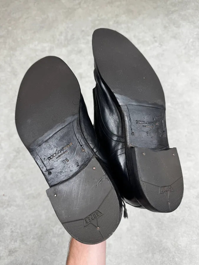 2010s Dolce & Gabbana Black Leather Boots ICqqeAQ 7