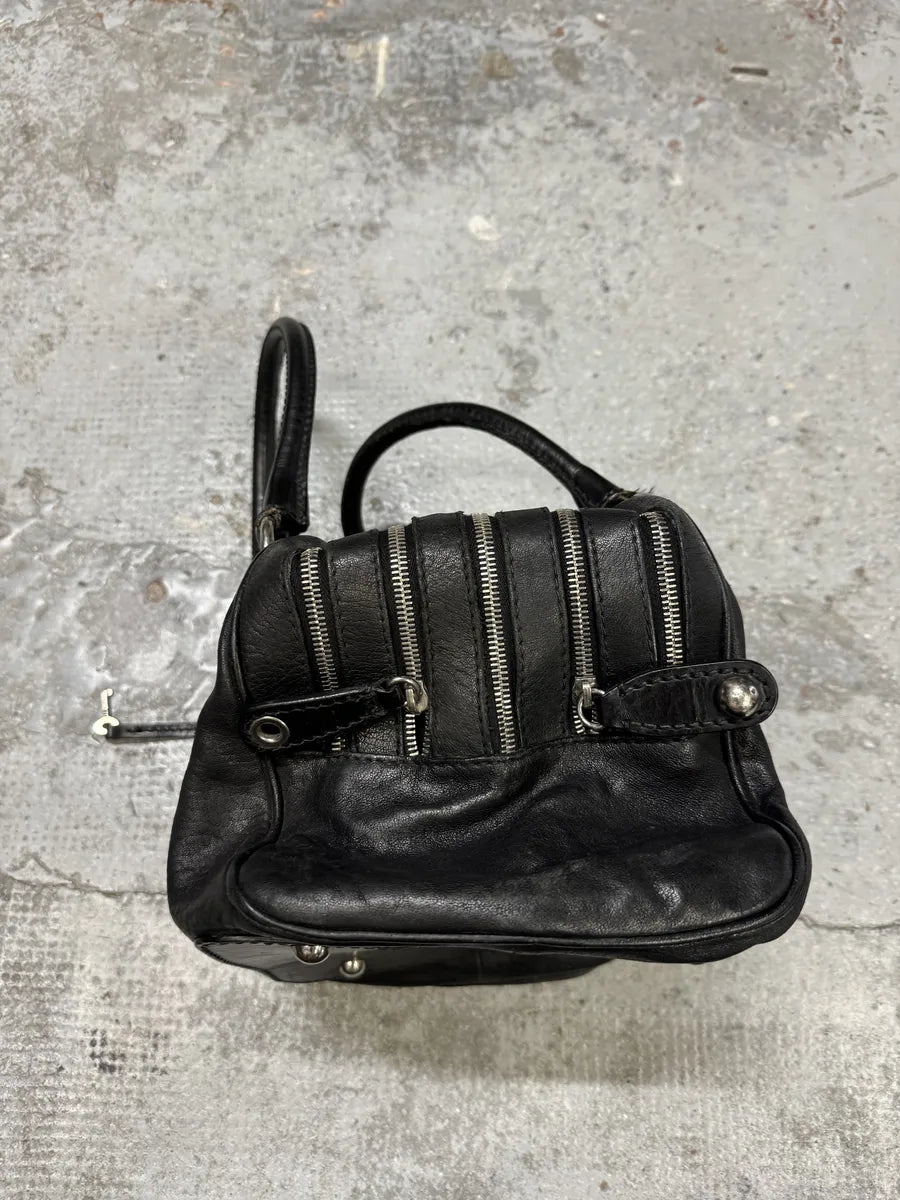 2010s Dolce & Gabbana Black Lily Multi Zips Leather Bag CRvlcKl 9