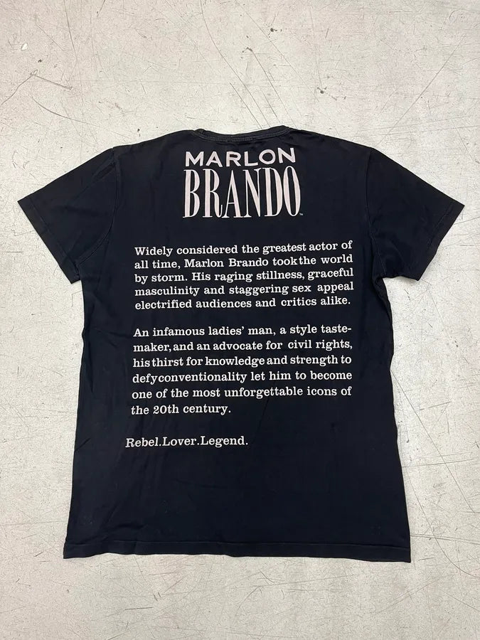 2010s Dolce & Gabbana Black Marlon Brando Graphic T-Shirt qvgwvqJ 4