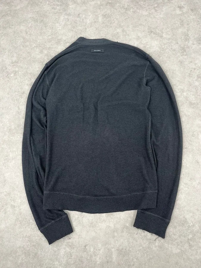 2010s Dolce & Gabbana Black Minimalist Cardigan Sweater UWVRjhd 5