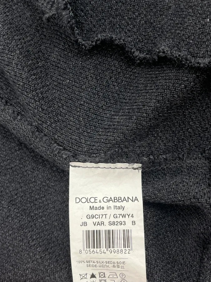 2010s Dolce & Gabbana Black Minimalist Cardigan Sweater UWVRjhd 10