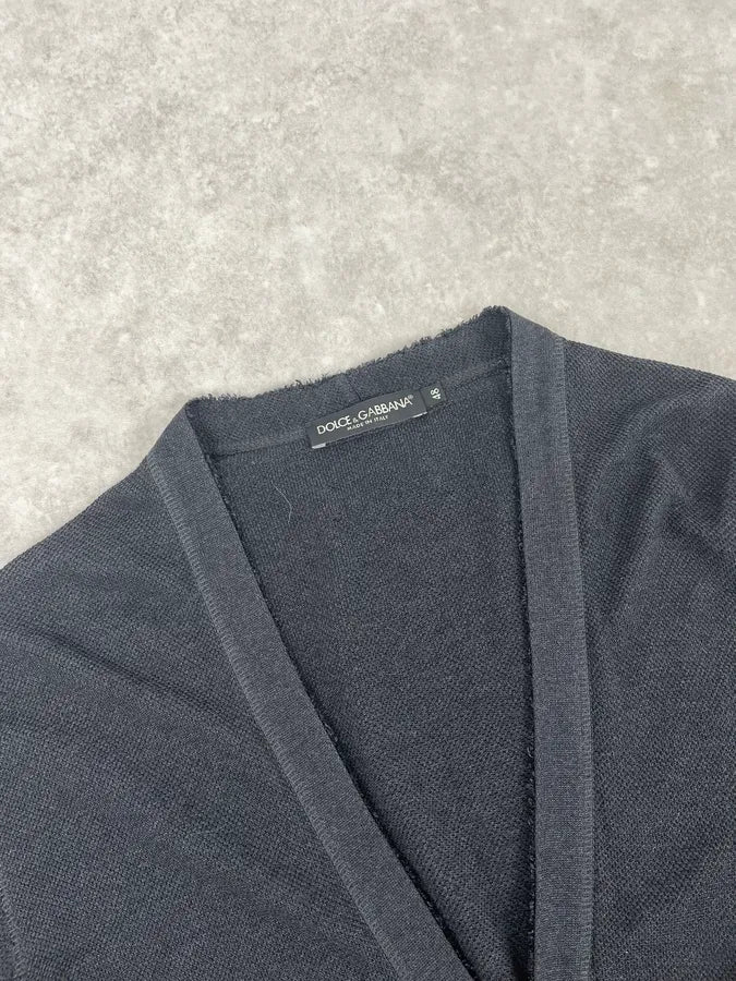 2010s Dolce & Gabbana Black Minimalist Cardigan Sweater UWVRjhd 4