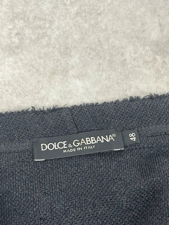 2010s Dolce & Gabbana Black Minimalist Cardigan Sweater UWVRjhd 8