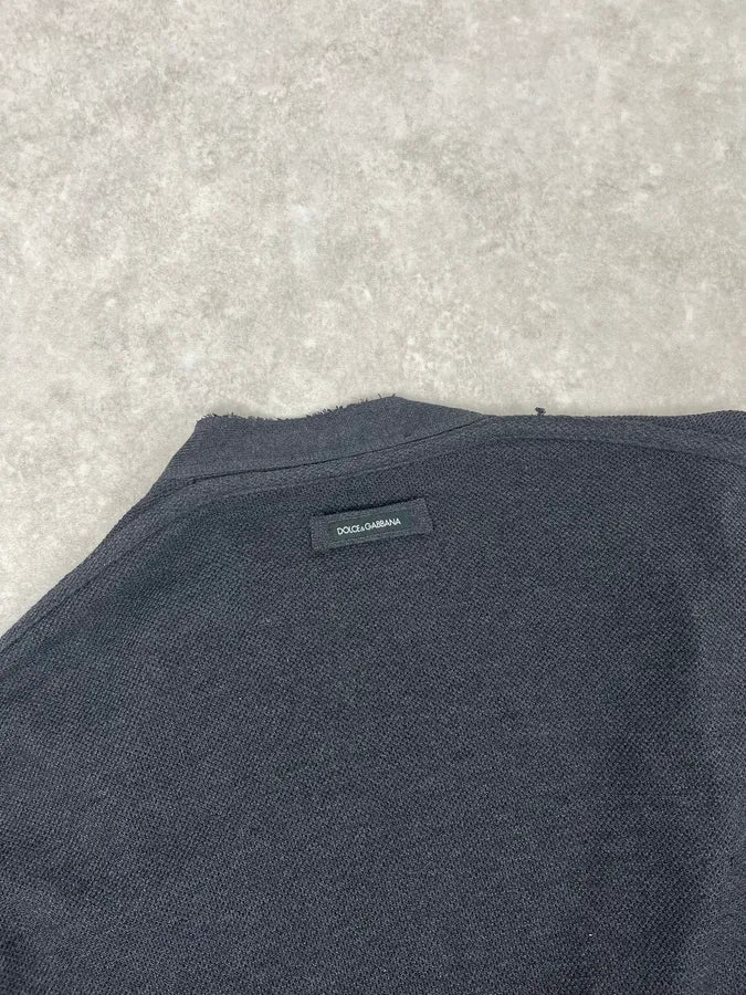 2010s Dolce & Gabbana Black Minimalist Cardigan Sweater UWVRjhd 6