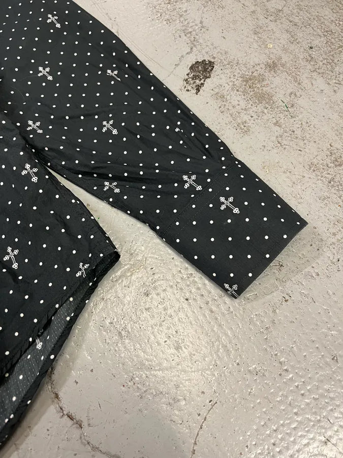 2010s Dolce & Gabbana Black Polka Dot Cross Print Shirt AokjgFO 5