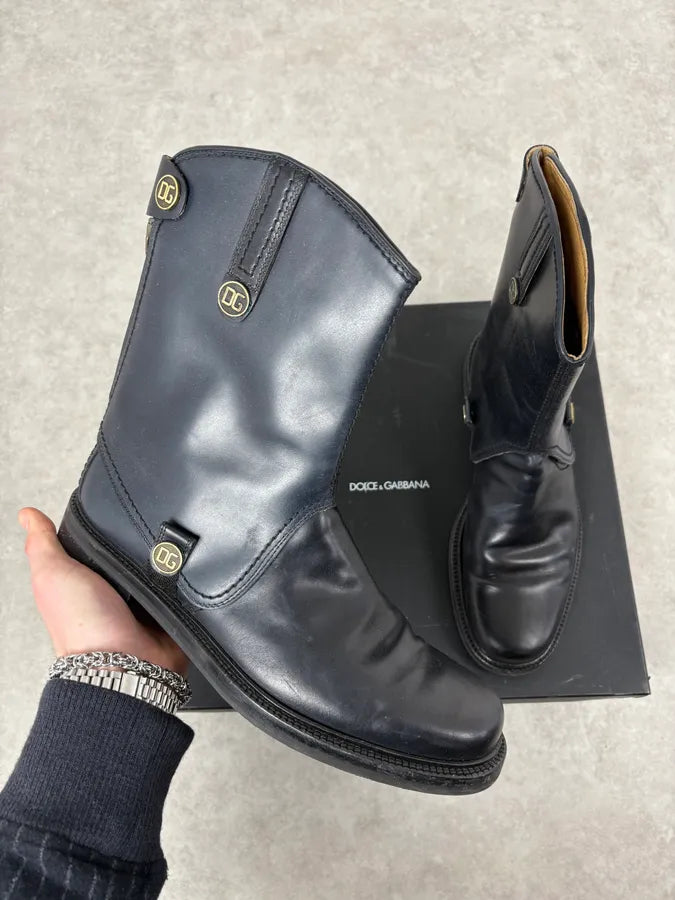 2010s Dolce & Gabbana Black Premium Leather Boots fTFmBRA 0