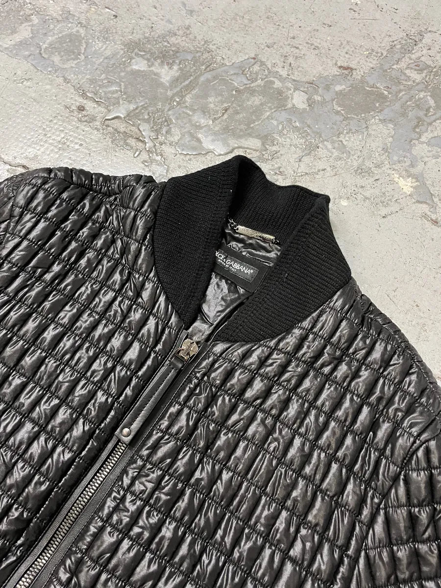 2010s Dolce & Gabbana Black Quilted Light Jacket dBTPZvk 6