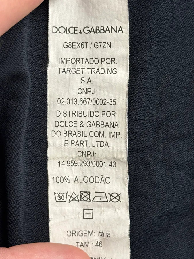 2010s Dolce & Gabbana Black Velvet Ornament T-Shirt VPAdGpp 9