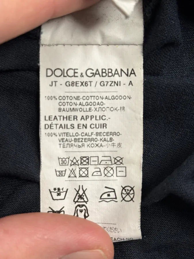 2010s Dolce & Gabbana Black Velvet Ornament T-Shirt VPAdGpp 10