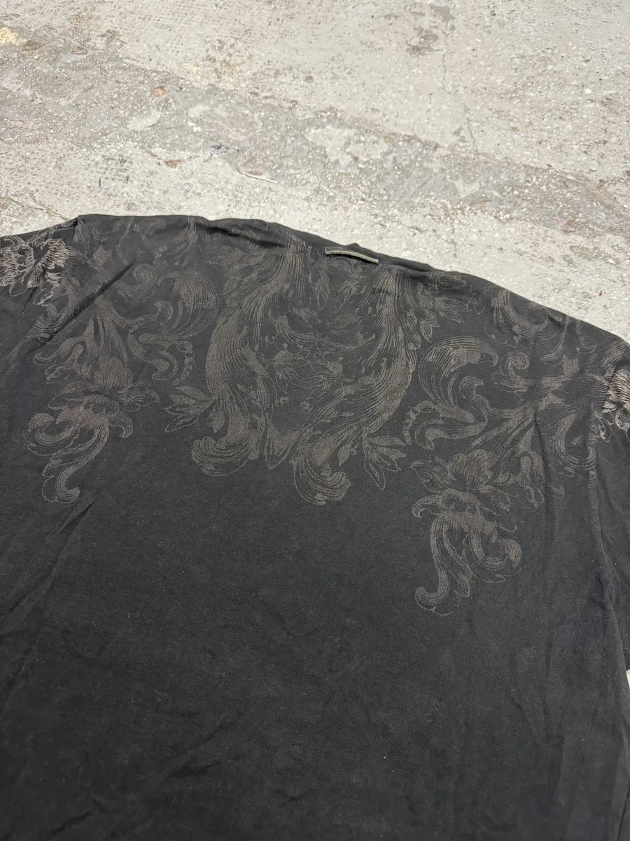 2010s Dolce & Gabbana Black Velvet Ornament T-Shirt UyuGgLN 2