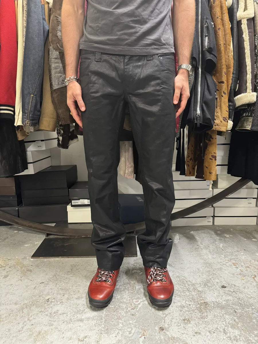 2010s Dolce & Gabbana Black Waxed Effect Pants RSzlIoI 2
