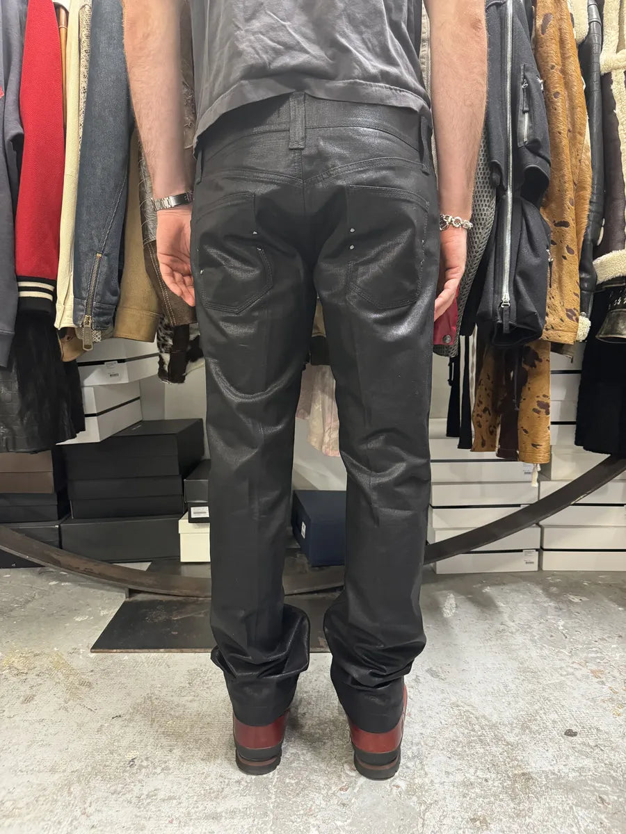 2010s Dolce & Gabbana Black Waxed Effect Pants RSzlIoI 3
