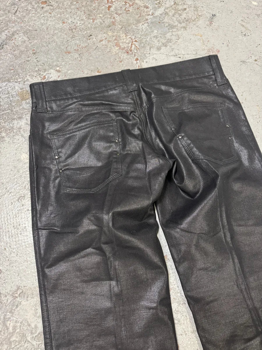 2010s Dolce & Gabbana Black Waxed Effect Pants RSzlIoI 6