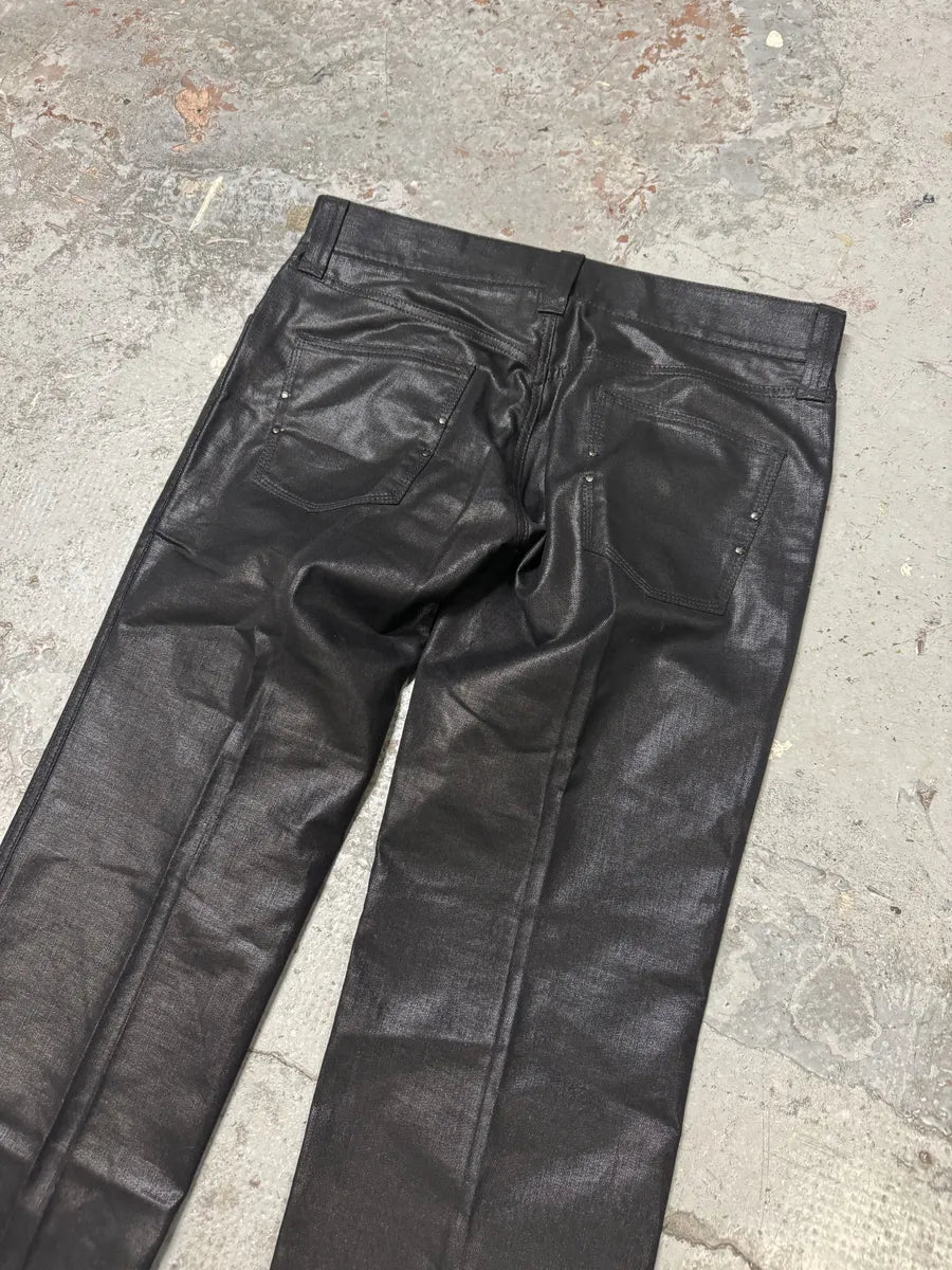 2010s Dolce & Gabbana Black Waxed Effect Pants RSzlIoI 7