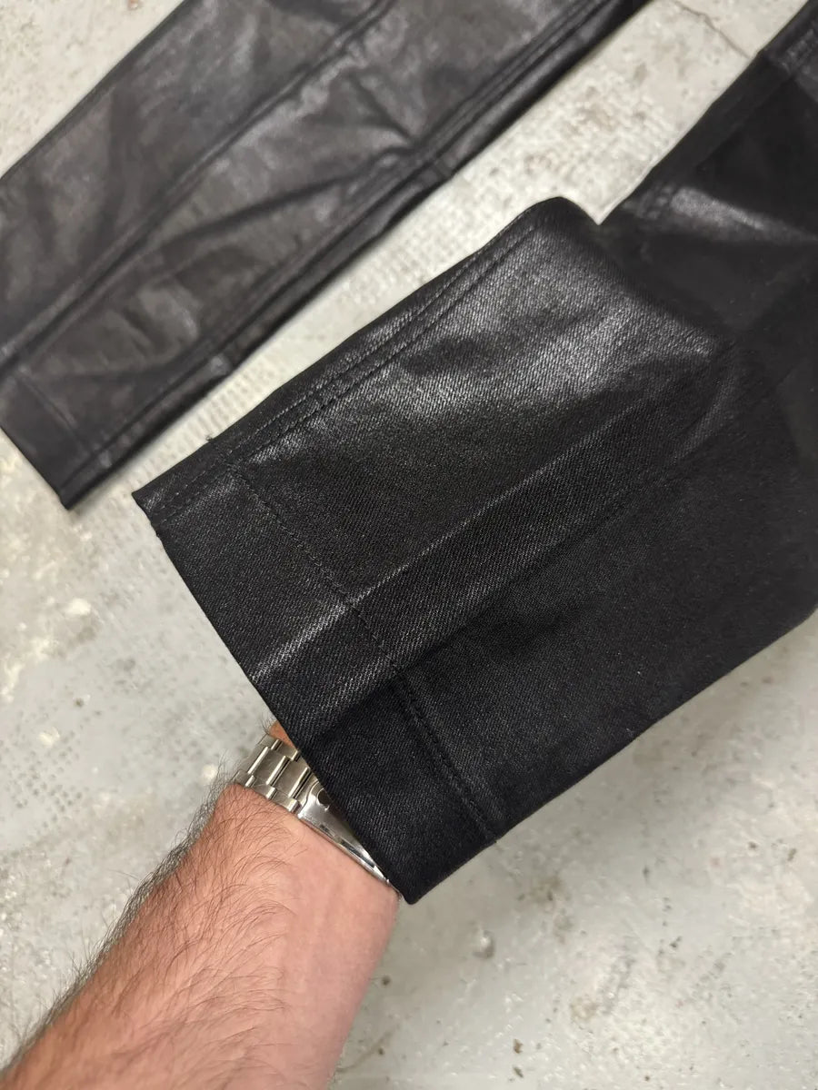 2010s Dolce & Gabbana Black Waxed Effect Pants RSzlIoI 9