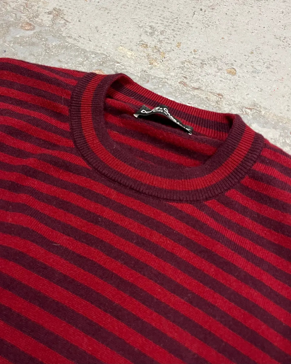 2010s Dolce & Gabbana Bordeaux Two Tone Striped Sweater KfYuhkC 4