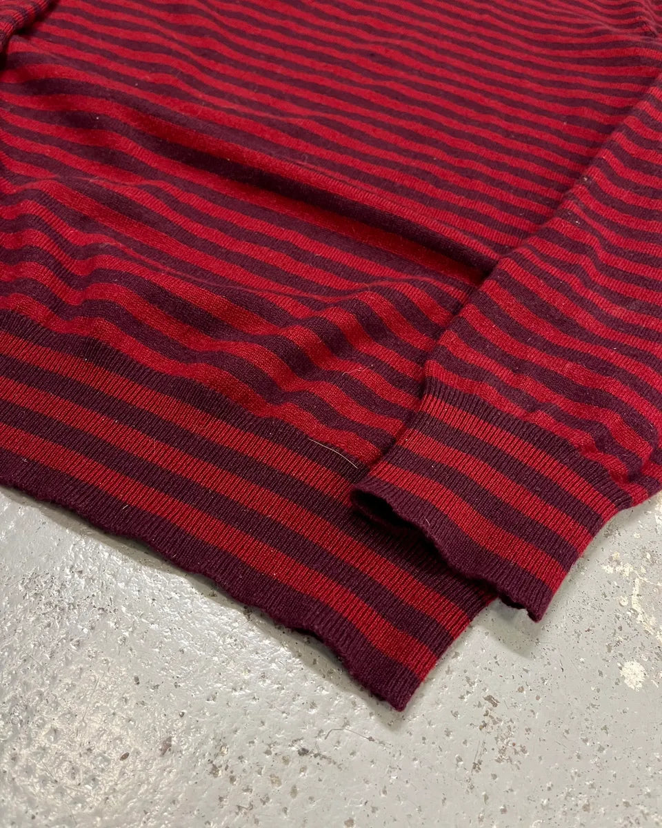 2010s Dolce & Gabbana Bordeaux Two Tone Striped Sweater KfYuhkC 5