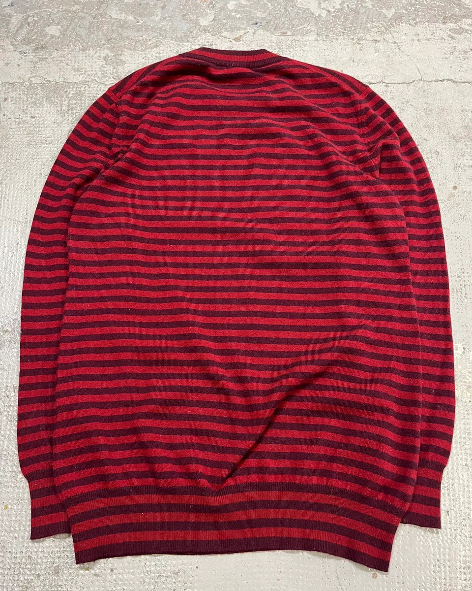 2010s Dolce & Gabbana Bordeaux Two Tone Striped Sweater KfYuhkC 6