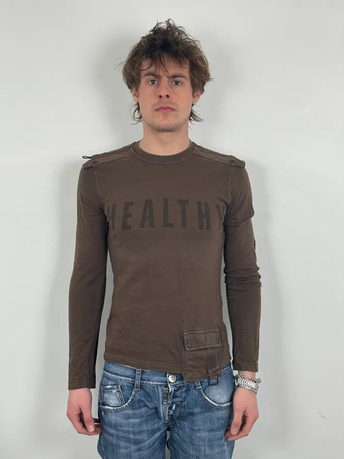 SS2003 Dolce & Gabbana Brown Combat Utility Longsleeve ywoUVlb 1