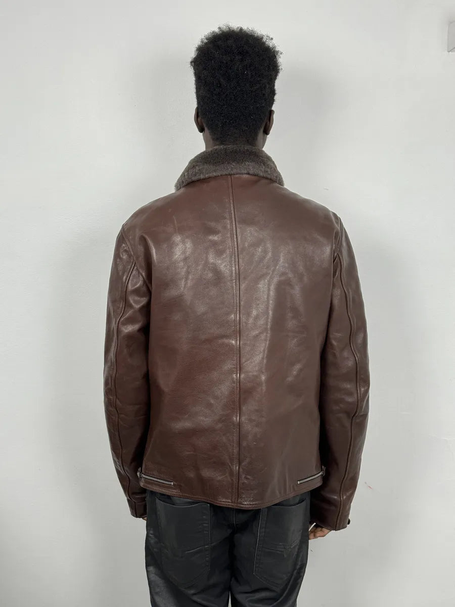 2010s Dolce & Gabbana Brown Premium Leather Jacket PwFcccX 3