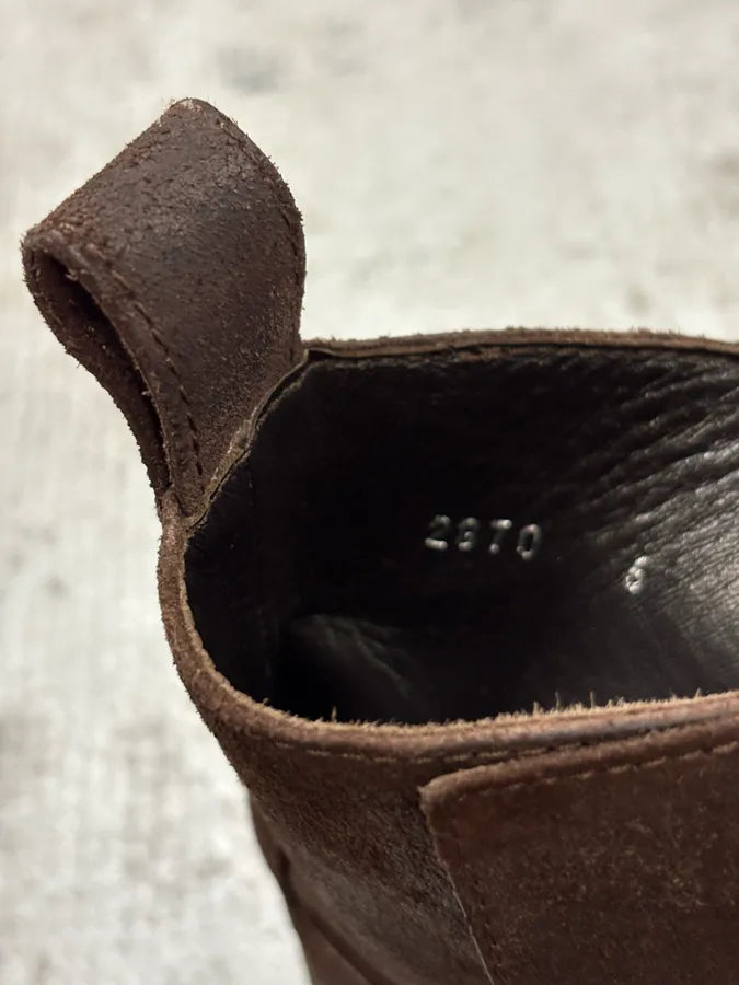 2010s Dolce & Gabbana Brown Suede Eroded Leather Boots XfimIGS 8