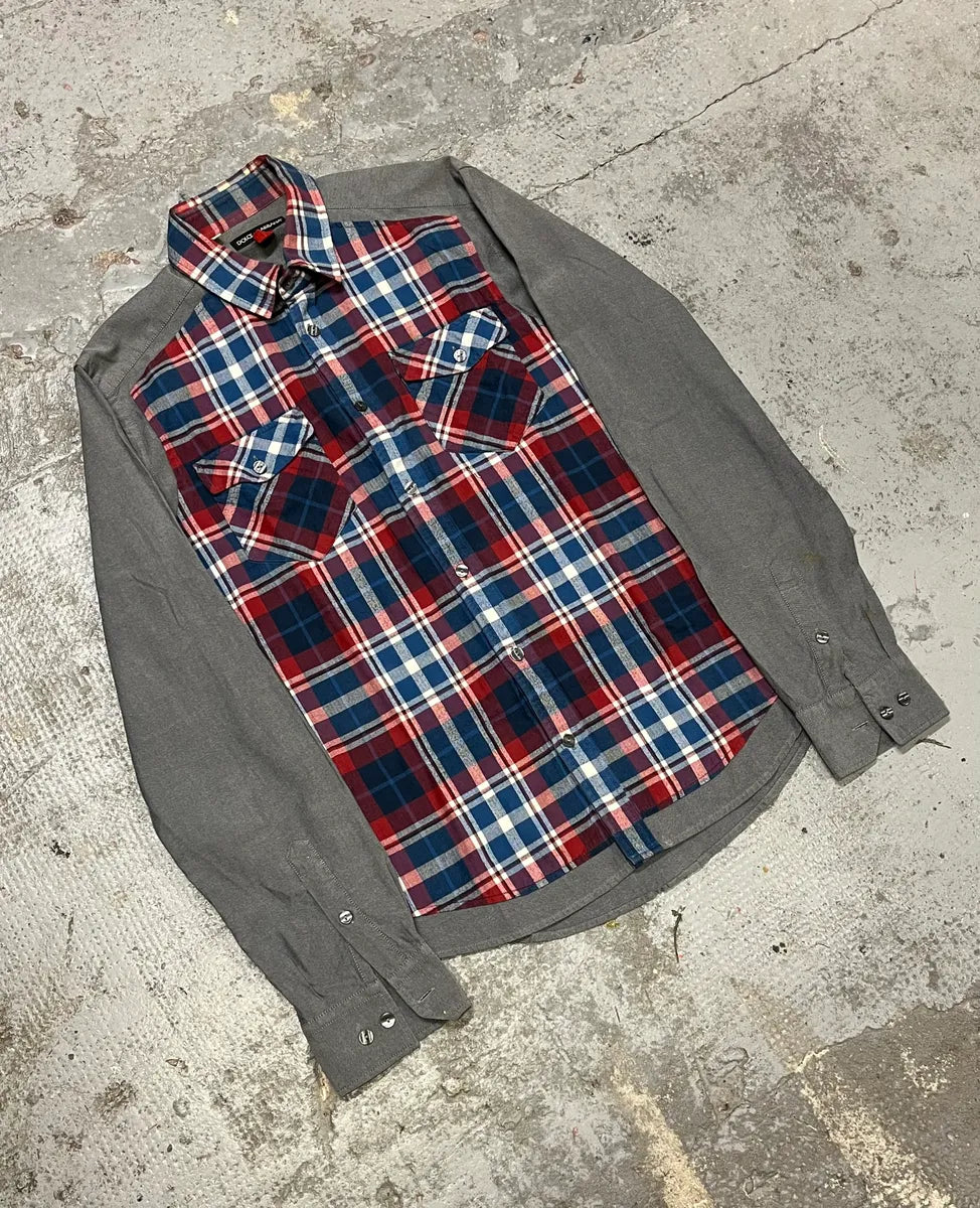 2010s Dolce & Gabbana Checkered Grey Shirt ewrFaIC 3