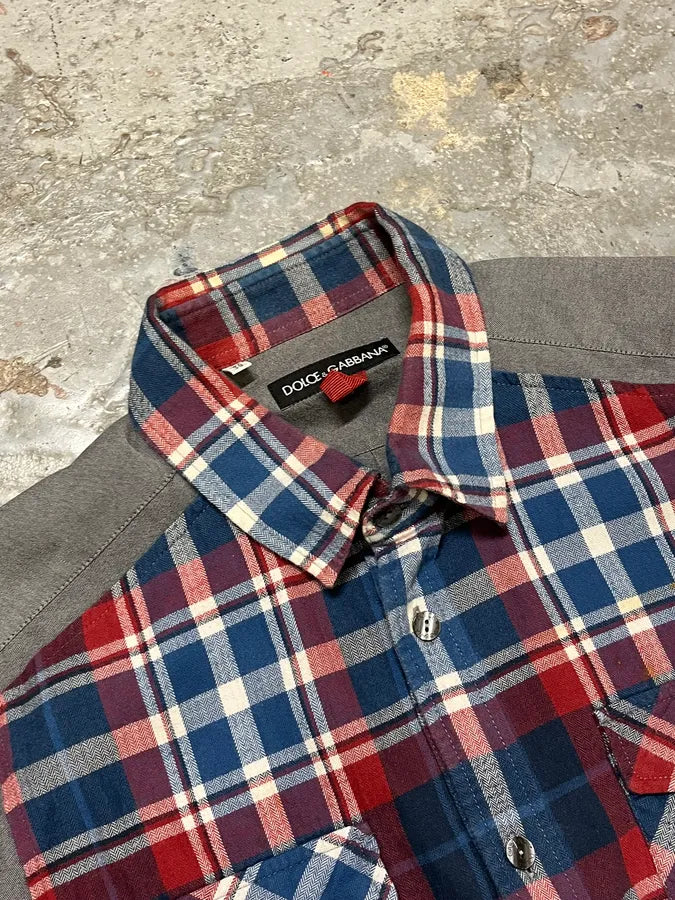 2010s Dolce & Gabbana Checkered Grey Shirt ewrFaIC 4