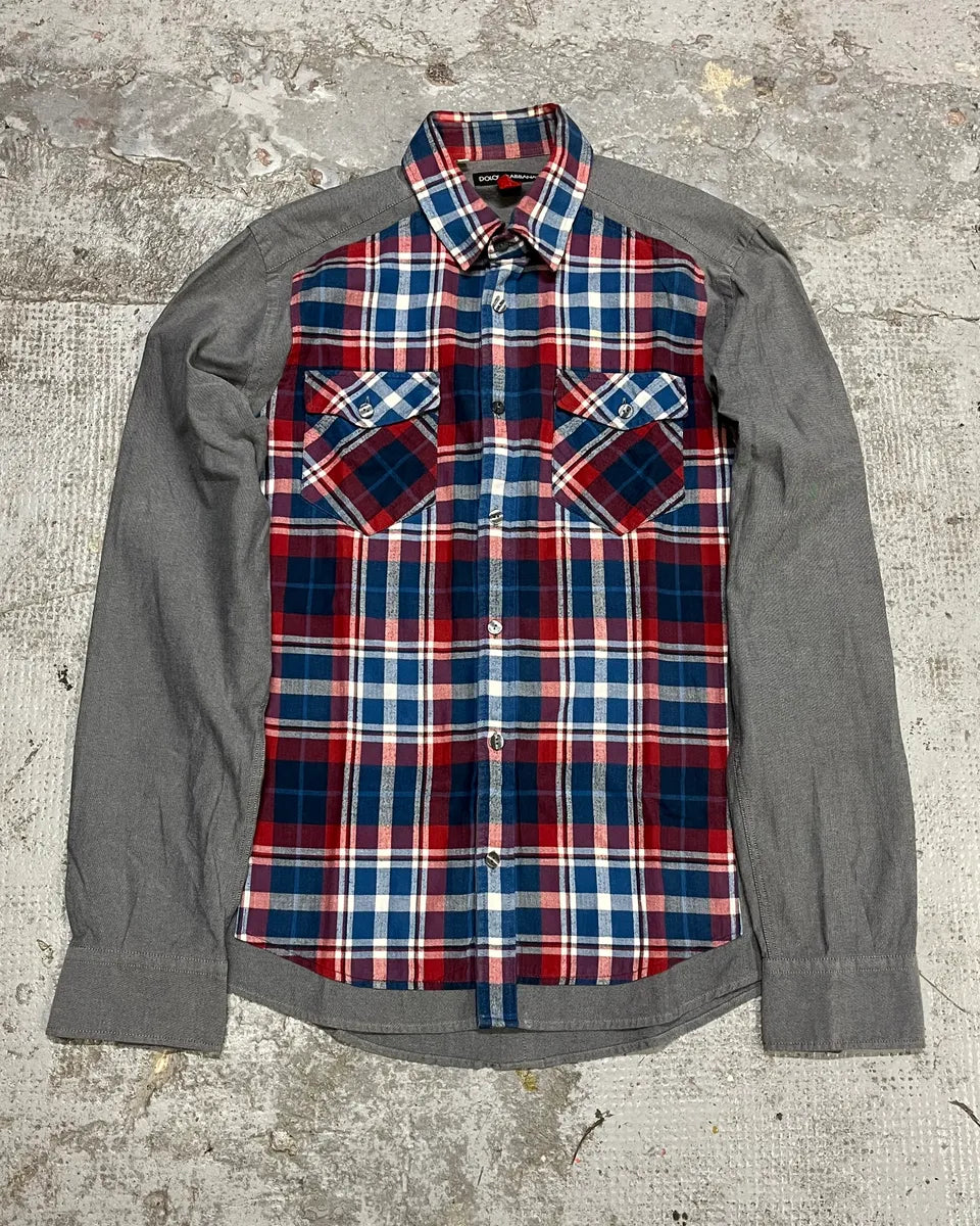 2010s Dolce & Gabbana Checkered Grey Shirt ewrFaIC 0