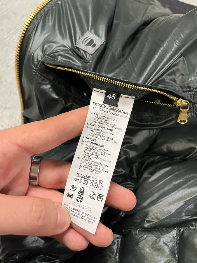 2010s Dolce & Gabbana Dark Green Extra Puffer Jacket ksQbDuP 9