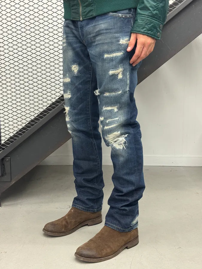 2010s Dolce & Gabbana Distressed Navy Denim Jeans VdSHGII 2