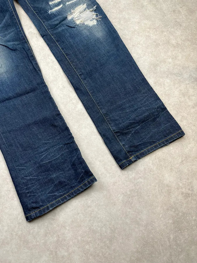 2010s Dolce & Gabbana Distressed Navy Denim Jeans VdSHGII 5