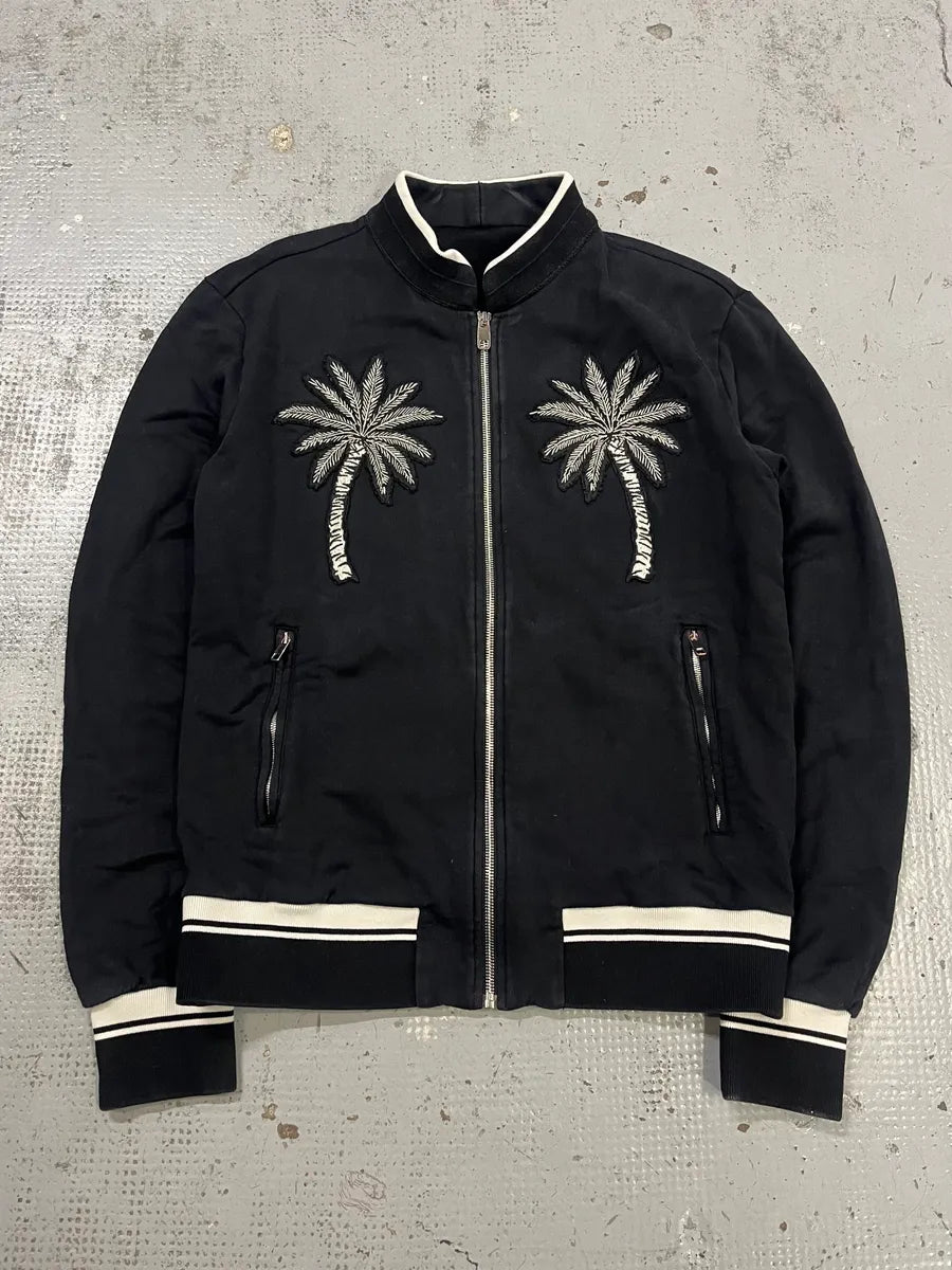 2010s Dolce & Gabbana Embroidered Palm Black Jacket kHfdslz 0