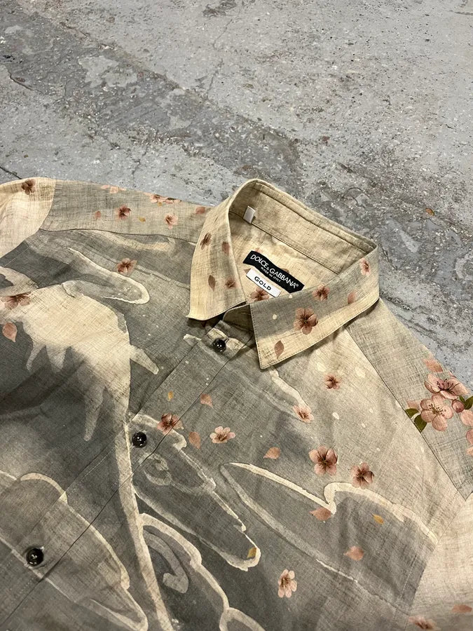 2010s Dolce & Gabbana Floral Print Fantasy Shirt UkLSlBV 4