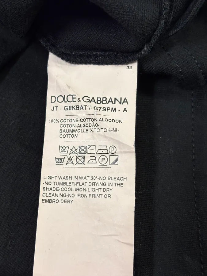 2010s Dolce & Gabbana Floral Royal Black T-Shirt gbHPfMj 8