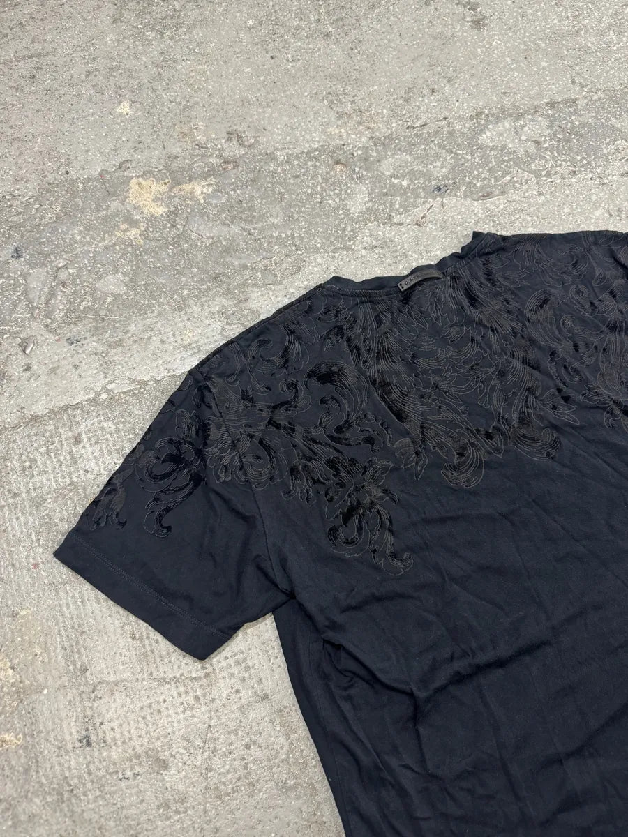 2010s Dolce & Gabbana Floral Velvet Tee-Shirt (S/M) 2