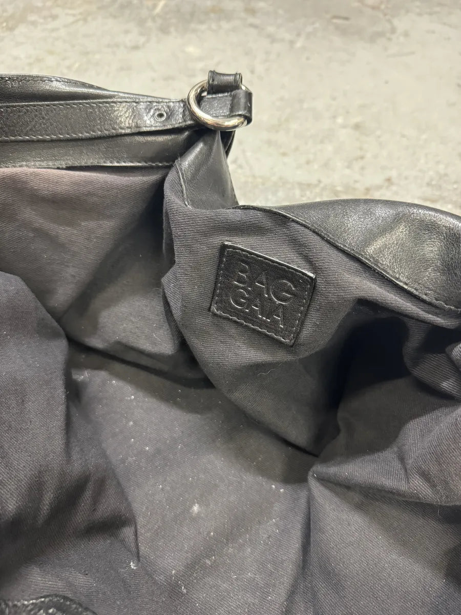 2010s Dolce & Gabbana Gaia Black Multi Zips Handle Leather Bag VERZtbe 11