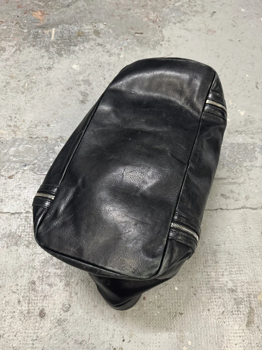 2010s Dolce & Gabbana Gaia Black Multi Zips Handle Leather Bag VERZtbe 4