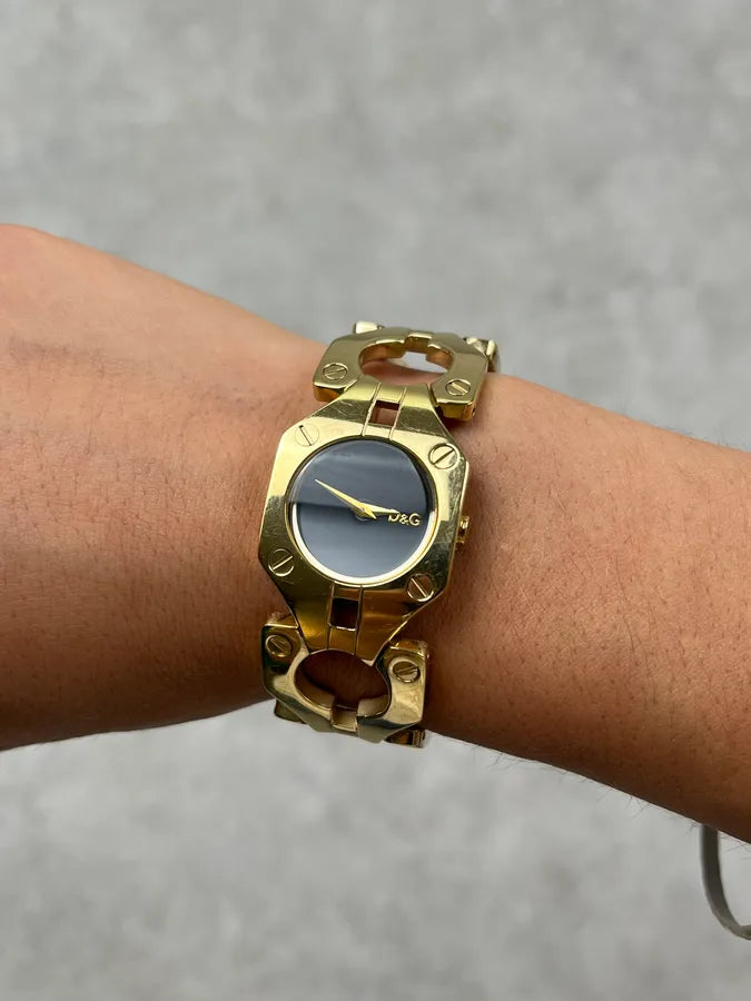 2010s Dolce & Gabbana Gold Metal Link Watch xiZJeWH 1