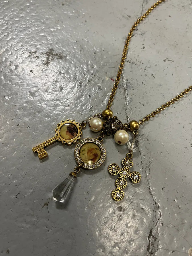 2010s Dolce & Gabbana Gold Metal Multi-Charm Necklace nNhjvlv 2
