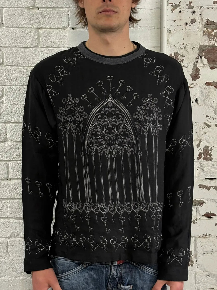 2010s Dolce & Gabbana Gothic Cathedral Layered Black Sweater LbIhaDi 1