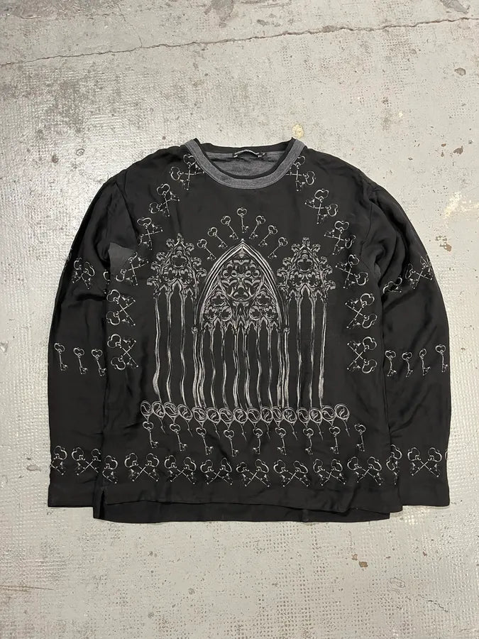 2010s Dolce & Gabbana Gothic Cathedral Layered Black Sweater LbIhaDi 3