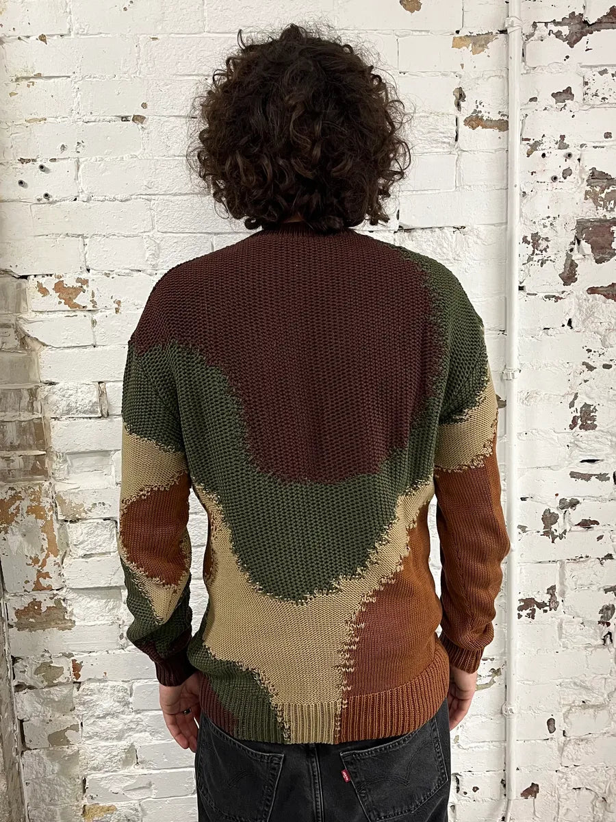 2010s Dolce & Gabbana Green & Brown Abstract Knit Sweater dRZDxMg 2