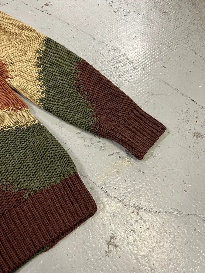2010s Dolce & Gabbana Green & Brown Abstract Knit Sweater dRZDxMg 5