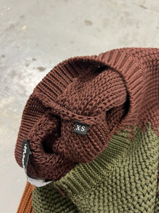 2010s Dolce & Gabbana Green & Brown Abstract Knit Sweater dRZDxMg 8